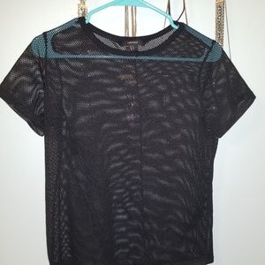 Fishnet black top